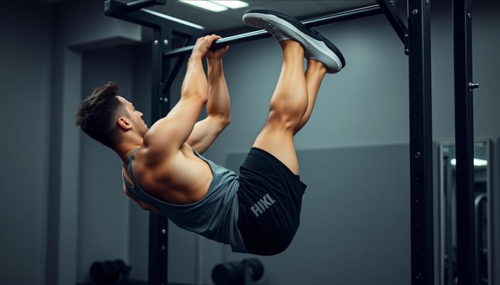 Hanging leg raises untuk tampilan abs yang lebih jelas